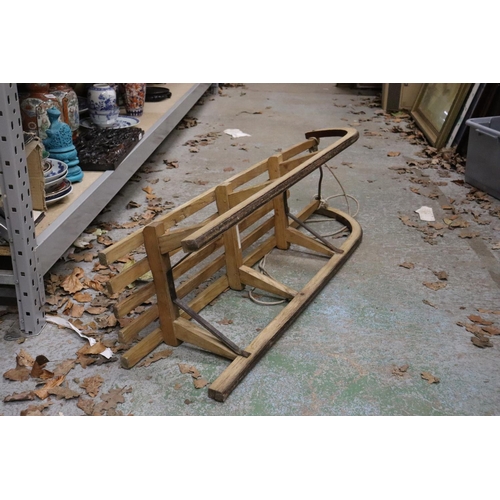 849 - A VINTAGE WOODEN SLEDGE