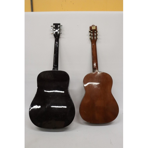 988 - TWO ACOUSTIC GUITARS, A CHANTRY AND ENCORE