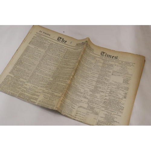 999 - A VINTAGE 'THE TIMES' NEWSPAPER DATED TUESDAY, MAY 19, 1914