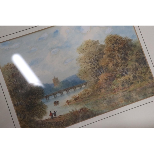 1068 - FOUR GOLD FRAMED MOUNTED PRINTS OF COUNTRYSIDE SCENES