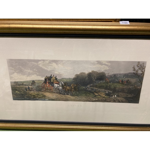 1100 - TWO FRAMED PRINTS AUTUMN AND WINTER SIGNED BY THE ARTIST