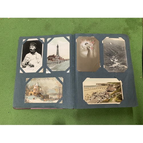 1147 - A COLLECTION OF VINTAGE POSTCARDS IN AN ALBUM