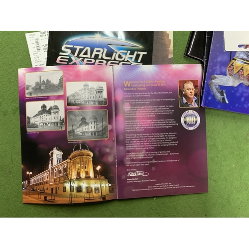 1149 - A COLLECTION OF THEATRE PROGRAMMES TO INCLUDE STARLIGHT EXPRESS, LA TRAVIATA, THE OSMONDS 50TH ANNIV... 