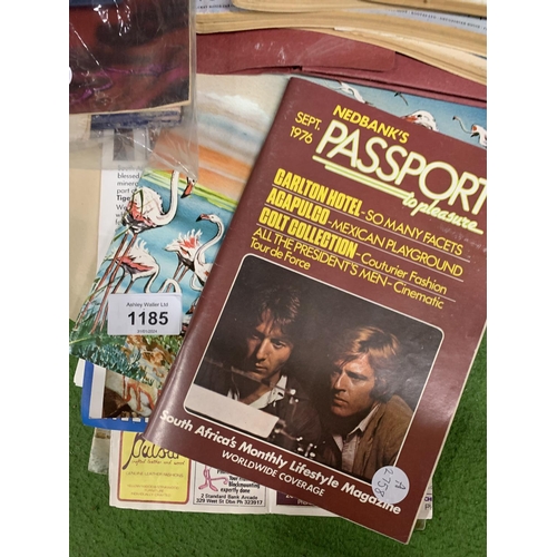 1185 - A QUANTITY OF VINTAGE MAGAZINES AND BOOKS TO INCLUDE ROYAL MEMORABILIA, MOTOR MAGAZINES, MAN ON THE ... 