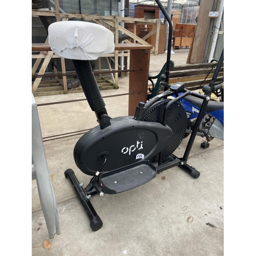 1770 - AN OPTI EXERCISE BIKE CROSS TRAINER MACHINE