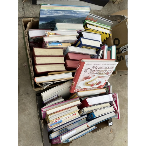 1946 - A LARGE ASSORTMENT OF BOOKS TO INCLUDE COOK BOOKS ETC