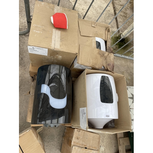 2000 - A LARGE QUANTITY OF NEW AND BOXED TOWEL DISPENSERS