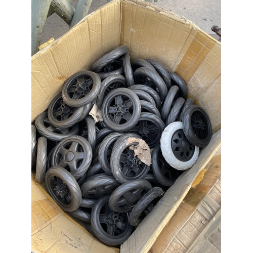 2130 - A LARGE QUANTITY OF AS NEW TROLLEY WHEELS