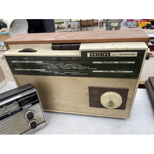 2250 - TWO VINTAGE RADIOS TO INCLUDE A PHILIPS ETC