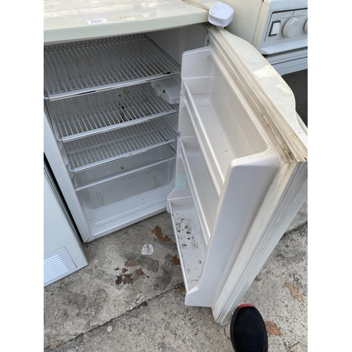 2311 - A WHITE PROLINE UNDERCOUNTER FRIDGE