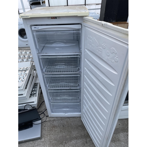 2472 - A WHITE BEKO UPRIGHT FREEZER