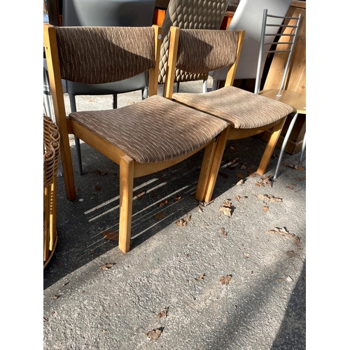 2827 - THREE VARIOUS MODERN DINING CHAIRS