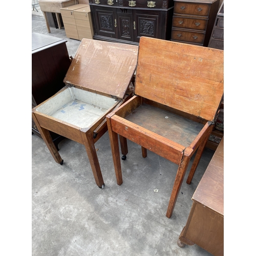 2903 - TWO MID 20TH CENTURY CHILDS DESKS