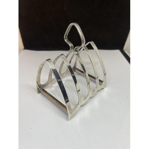 13 - A HALLMARKED BIRMINGHAM SILVER TOAST RACK