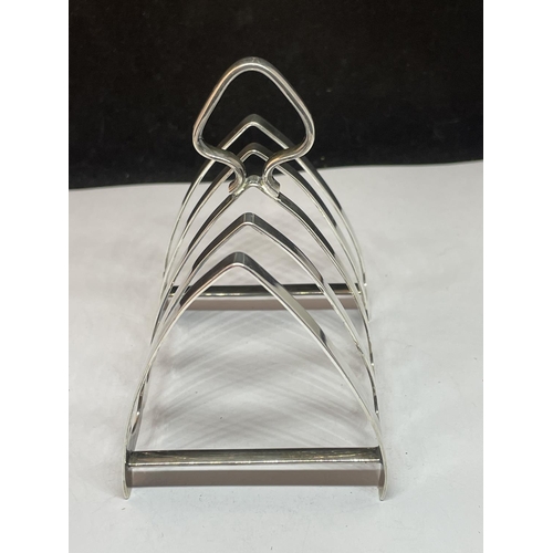 13 - A HALLMARKED BIRMINGHAM SILVER TOAST RACK