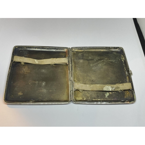 62 - A MARKED 835 SILVER CIGARETTE CASE