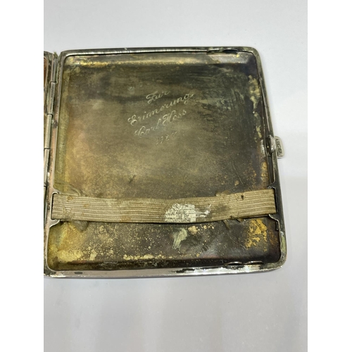 62 - A MARKED 835 SILVER CIGARETTE CASE