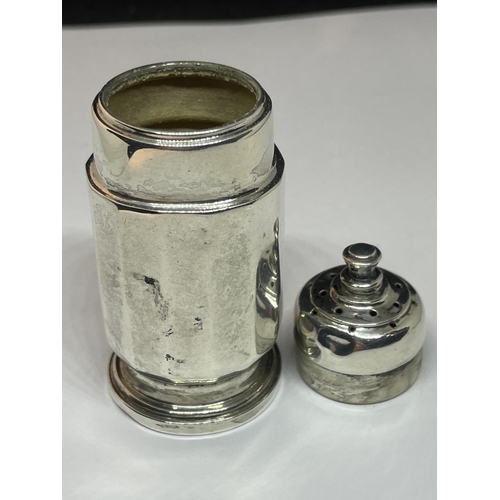 90 - A HALLMARKED BIRMINGHAM SILVER PEPPER POT