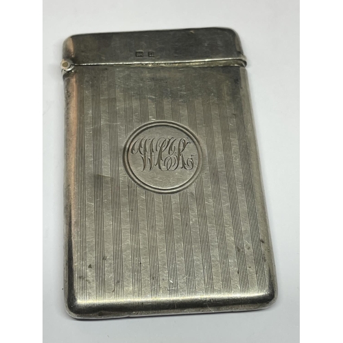 97 - A HALLMARKED BIRMINGHAM SILVER CARD CASE