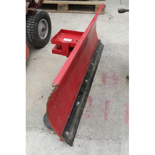 112 - RED SNOW PLOUGH ATTACHMENT    NO VAT