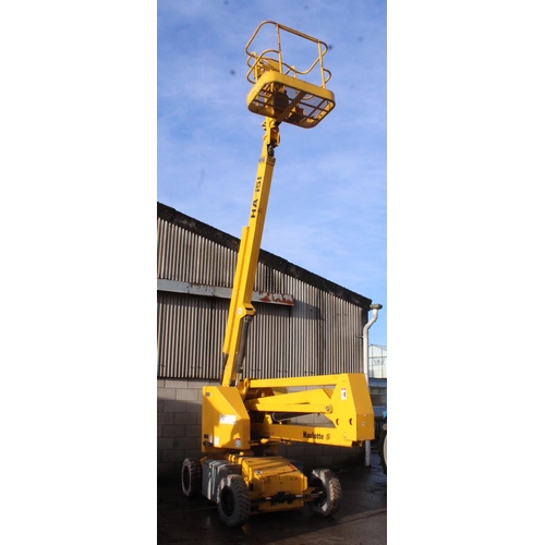 203 - INDOOR HAULETTE HAISI 48V HA15 CHERRY PICKER APPROX 2000 HOURS BUILT IN 110/240V CHARGER            ... 