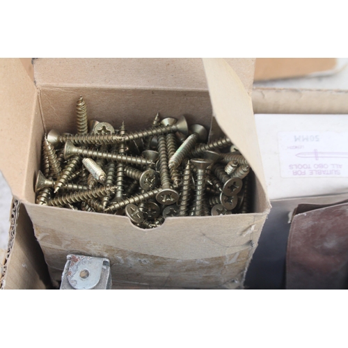 566 - 1 BOX OF ASSORTED FIXINGS  NO VAT