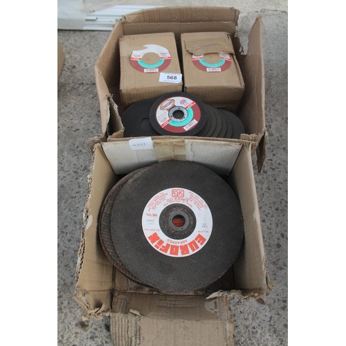 568 - BOXES OF STONE ANGLE GRINDER BLADES 4