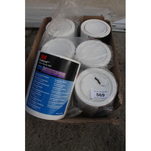 569 - 3M FAST BOND CONTACT ADHESIVE X 6  NO VAT