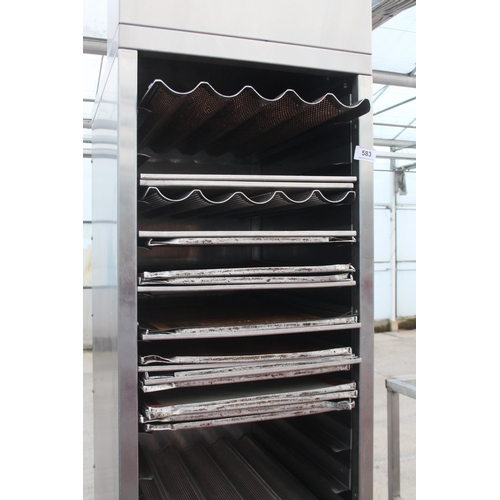 583 - STAINLESS STEEL KITCHEN UNIT  NO VAT