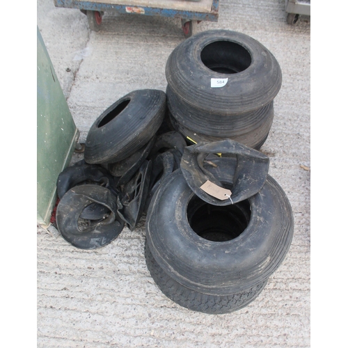 584 - QUANTITY OF WHEELS AND TYRES ETC.  NO VAT