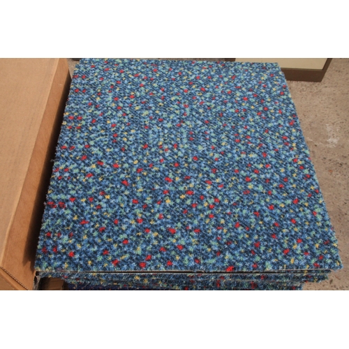 591 - 7 BOXES OF MIXED CARPET TILES  NO VAT