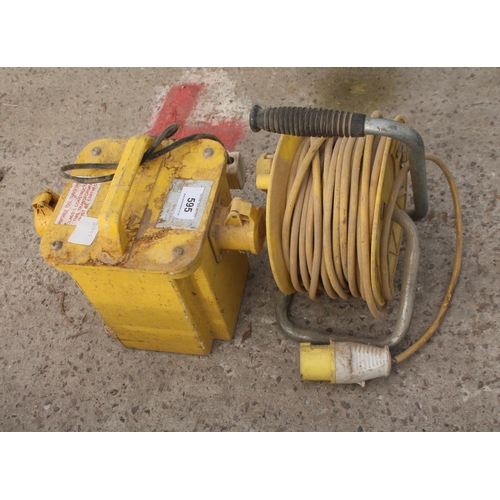 595 - 110 LEAD / TRANSFORMER X 2  NO VAT