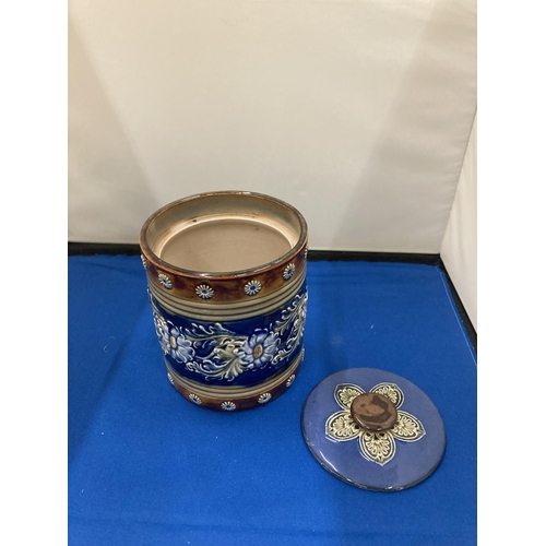 15 - A DOULTON LAMBETH TOBACCO JAR