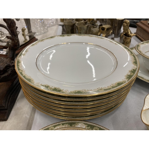 157 - A NORITAKE PART DINNER SERVICE TO INCLUDE A SERVING BOWL AND PLATE, VARIOUS SIZES OF PLATES, CREAM J... 