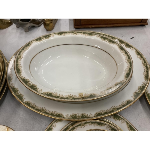 157 - A NORITAKE PART DINNER SERVICE TO INCLUDE A SERVING BOWL AND PLATE, VARIOUS SIZES OF PLATES, CREAM J... 