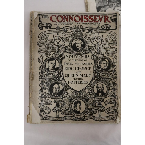 170 - THREE VINTAGE MAGAZINES TO INCLUDE TWO COPIES OF 'THE CONNOISSEUR', ONE BEING A SOUVENIR OF KING GEO... 