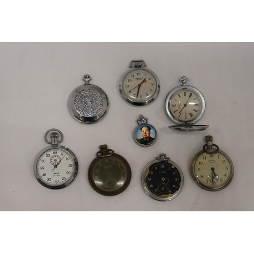 174 - A COLLECTION OF SEVEN VINTAGE POCKET WATCHES