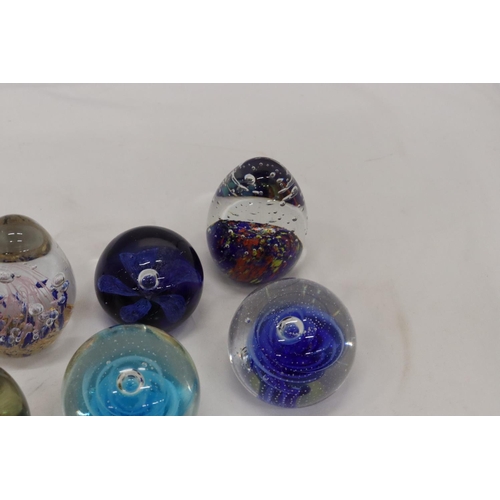 199 - SIX GLASS PAPERWEIGHTS