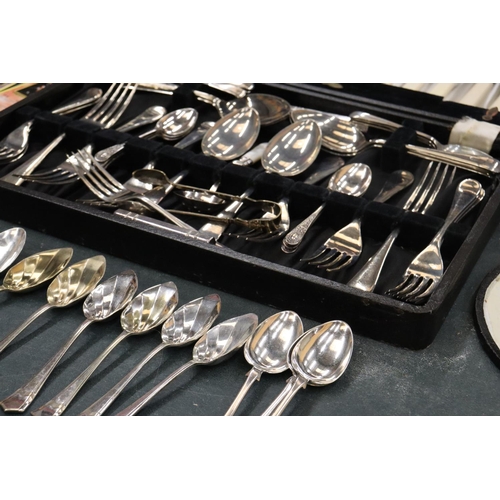 207 - A LARGE QUANTITY OF VINERS LTD SUPER STAINLESS SHEFFIELD CUTLERY IN CASE