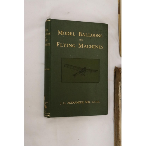 212 - THREE HARDBACK BOOKS TO INCLUDE MODEL BALLOONS AND FLYING MACHINES, STEEPLE CHASING AND THE PERSONAL... 