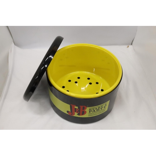 217 - A LARGE J & B ICE BUCKET WITH INSERT