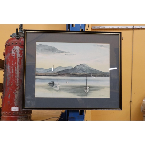 230 - TWO JACKY FREEMAN ARTIST FRAMED WATERCOLOURS