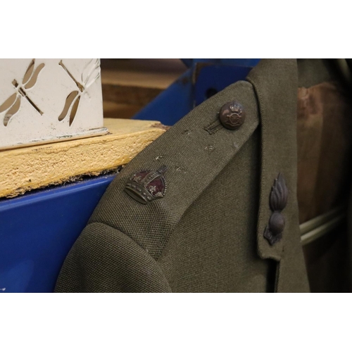 237 - A ROYAL ARTILLERY MAJOR'S JACKET WITH SECOND WORLD WAR MEDAL RIBBONS