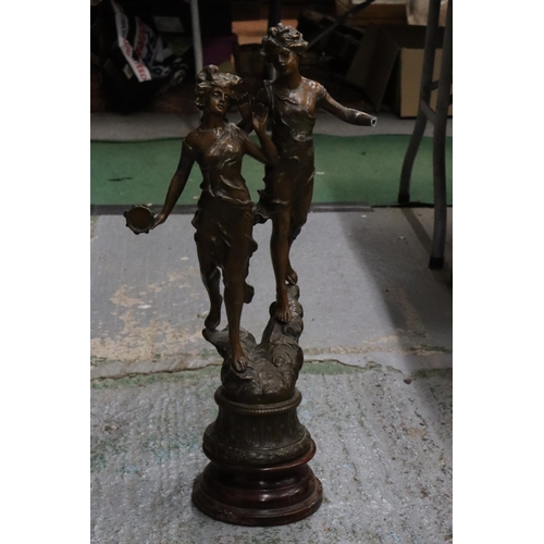 239 - A LARGE BRASS COLOURED FIGURE A/F