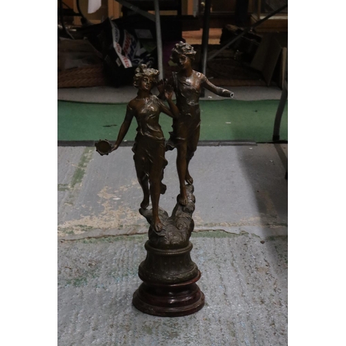 239 - A LARGE BRASS COLOURED FIGURE A/F