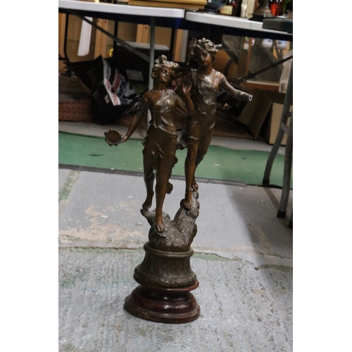 239 - A LARGE BRASS COLOURED FIGURE A/F