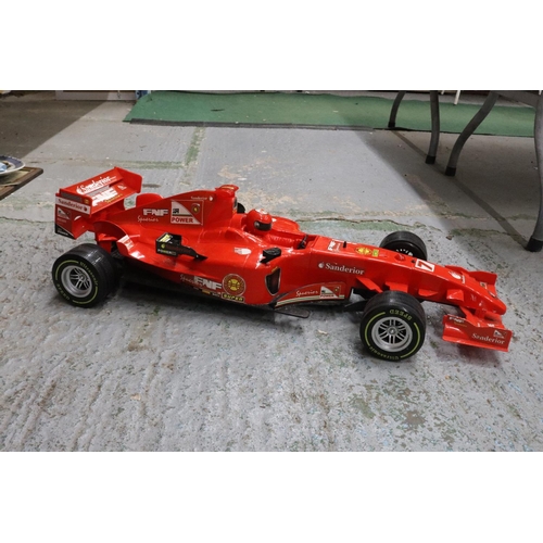 244 - A LARGE FORMULA ONE FERRARI RACING CAR 37 INCH LONG