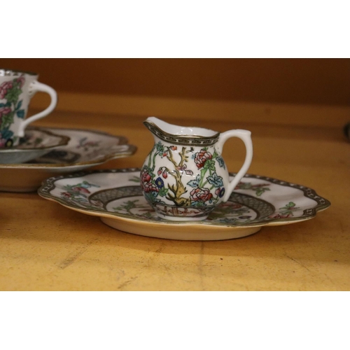 260 - SEVEN PIECES OF COALPORT 'INDIAN TREE' DESIGN TO INCLUDE PLATES, A CUP AND CREAM JUG