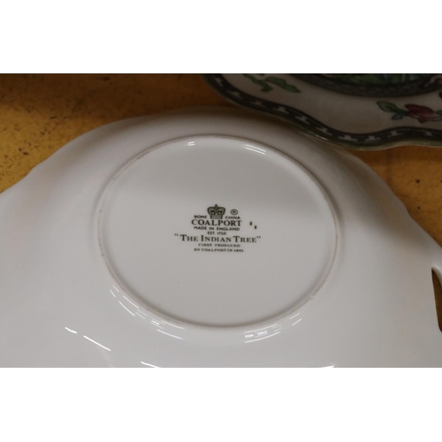 260 - SEVEN PIECES OF COALPORT 'INDIAN TREE' DESIGN TO INCLUDE PLATES, A CUP AND CREAM JUG