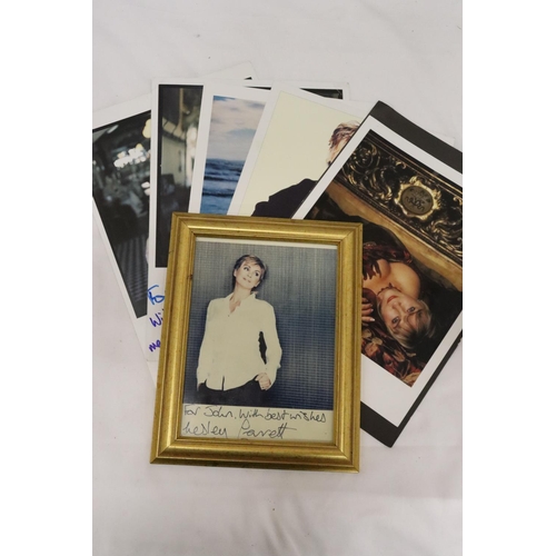 261 - A COLLECTION OF LESLEY GARRETT SIGNED PHOTOS, ONE FRAMED